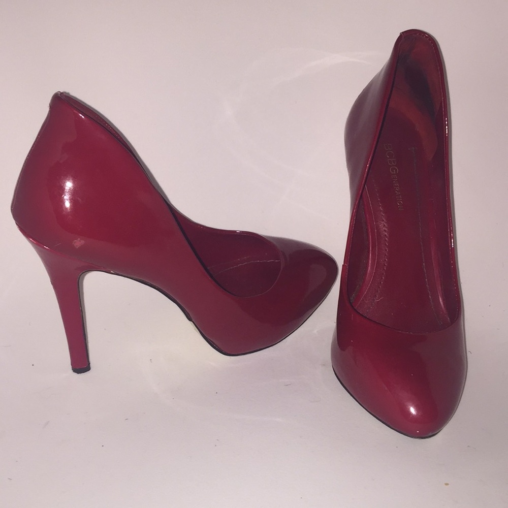 BCBGeneration 👠 Patent Heels Burgundy Glossy Red